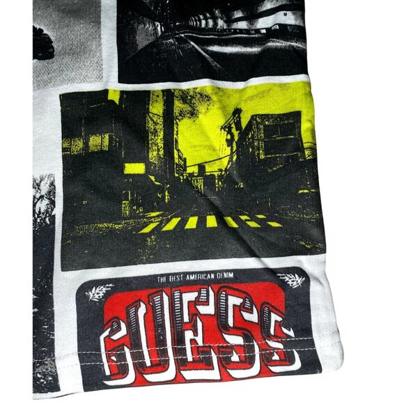 GUESS size 18 boys - drawstring graphic print sweat shorts - Picture 3 of 8